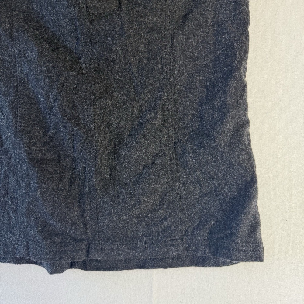 Express Women's Skirt Gray Wool Blend Size 6 Pencil Gold Button Zip Detail - Picture 5 of 10